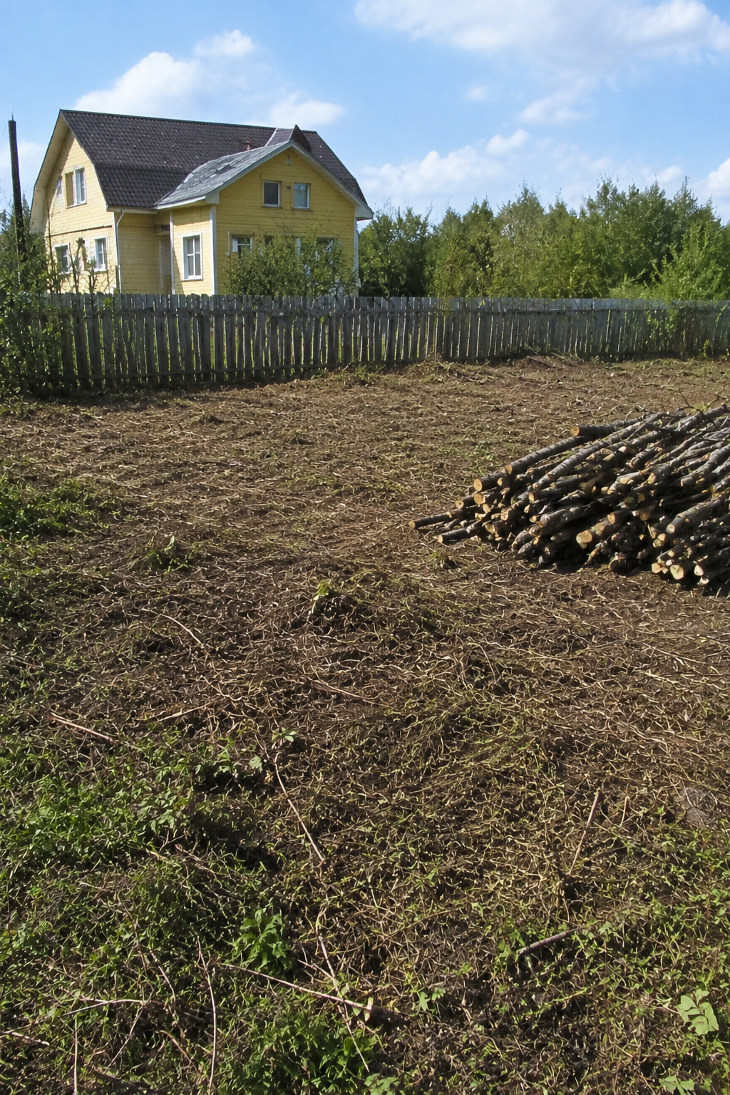 Расчищенный участок после работы